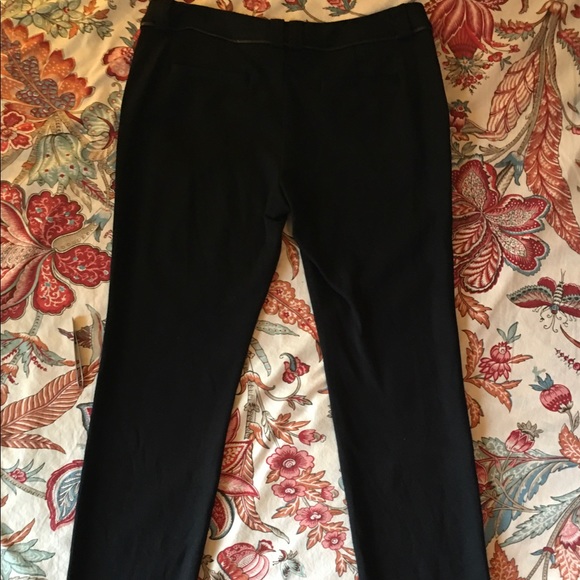 INC, Black Skinny Pants w/Leather Pocket & Waist Detail Size 8, 30”Inseam - Picture 10 of 11